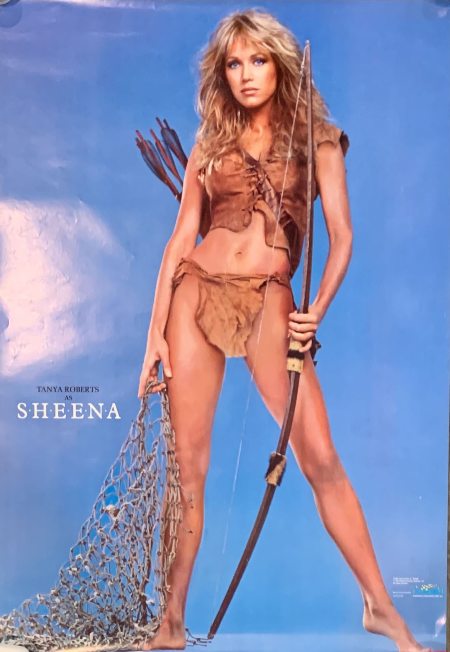 Sheena- commercial poster '84 cool image of sexy Tanya Roberts with bow & arrows