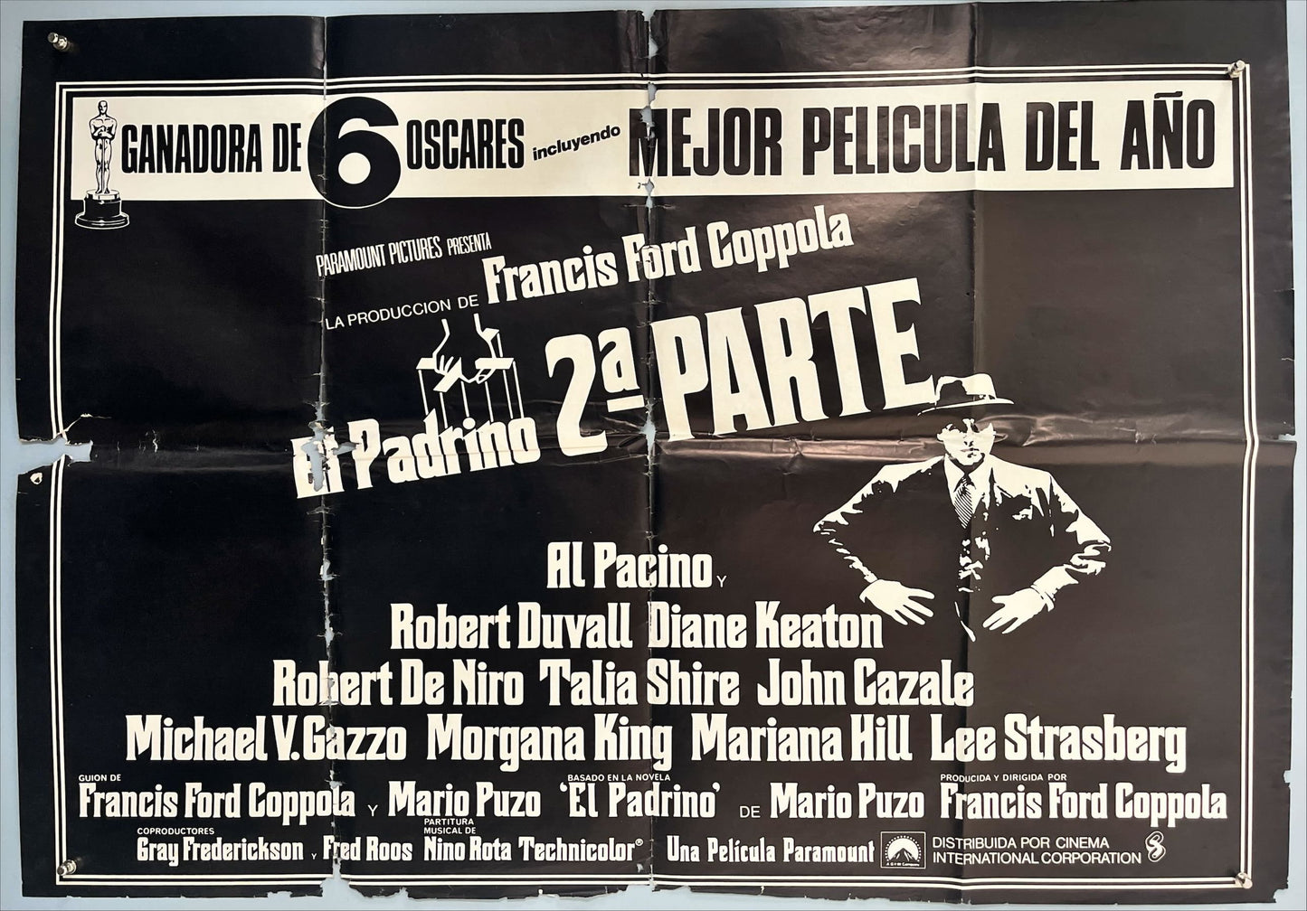The Godfather Part II (1974) – Original Spanish Half-Sheet Movie Poster (70x50 cm) | Francis Ford Coppola | Al Pacino, Robert De Niro | Paramount Pictures