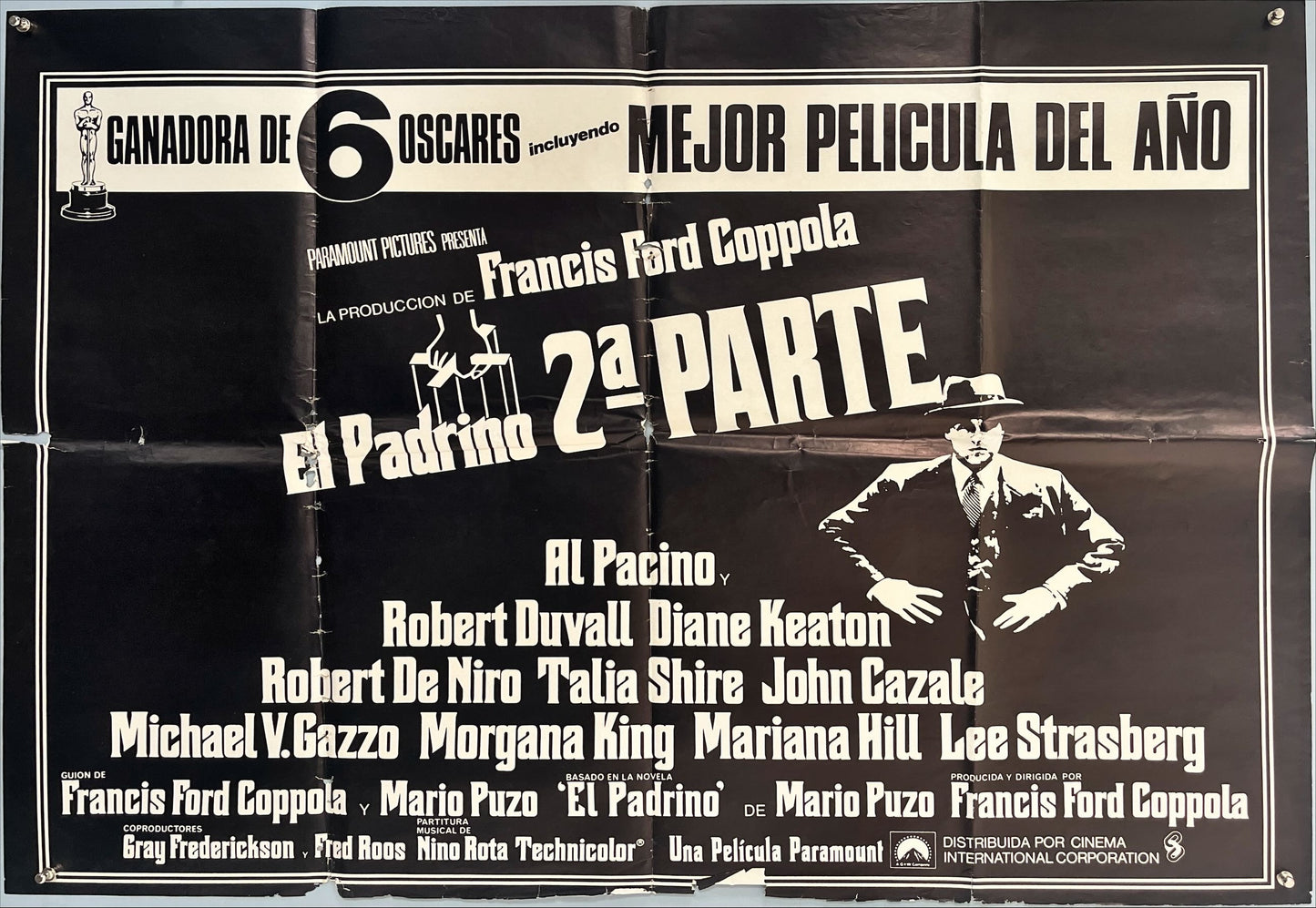 The Godfather Part II (1974) Original Spanish Half-Sheet Poster (70 x 50 cm) – Directed by Francis Ford Coppola