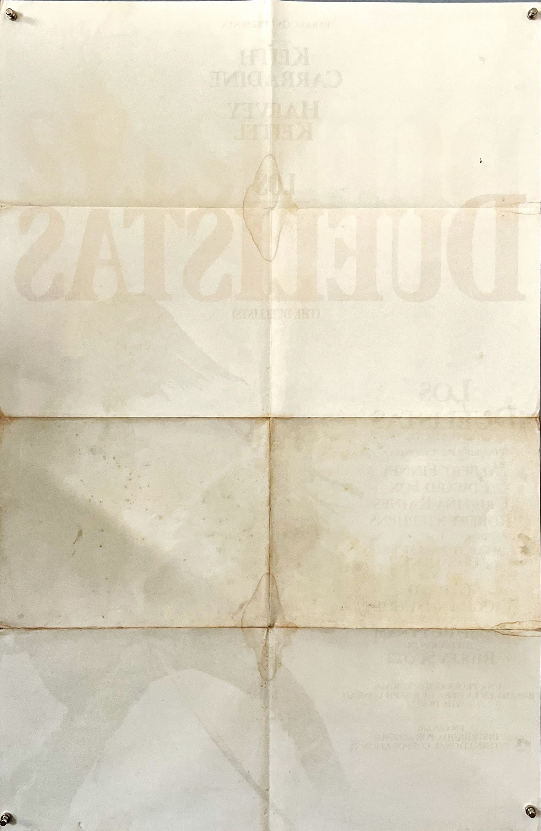 LOS DUELISTAS-The Duellists (1977) – Original Mexican One Sheet Poster (27 x 37 in)  Paramount Pictures | Directed by Ridley Scott | First Printing for Spanish-Speaking Markets