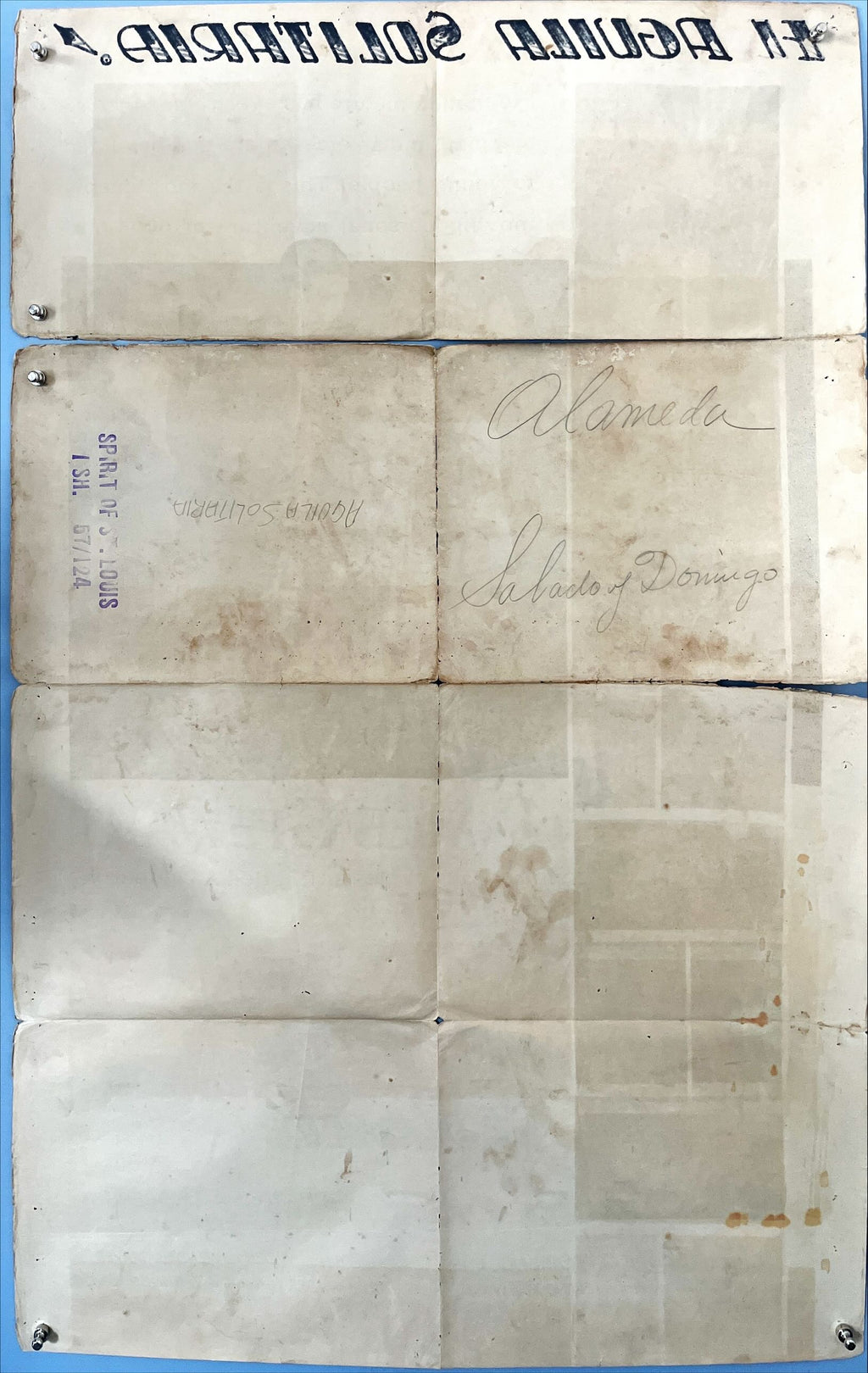 The Spirit of St. Louis – Original Spanish One Sheet (1957) Starring James Stewart | Directed by Billy Wilder Warner Bros. | Folded | Size: 27 x 41 in