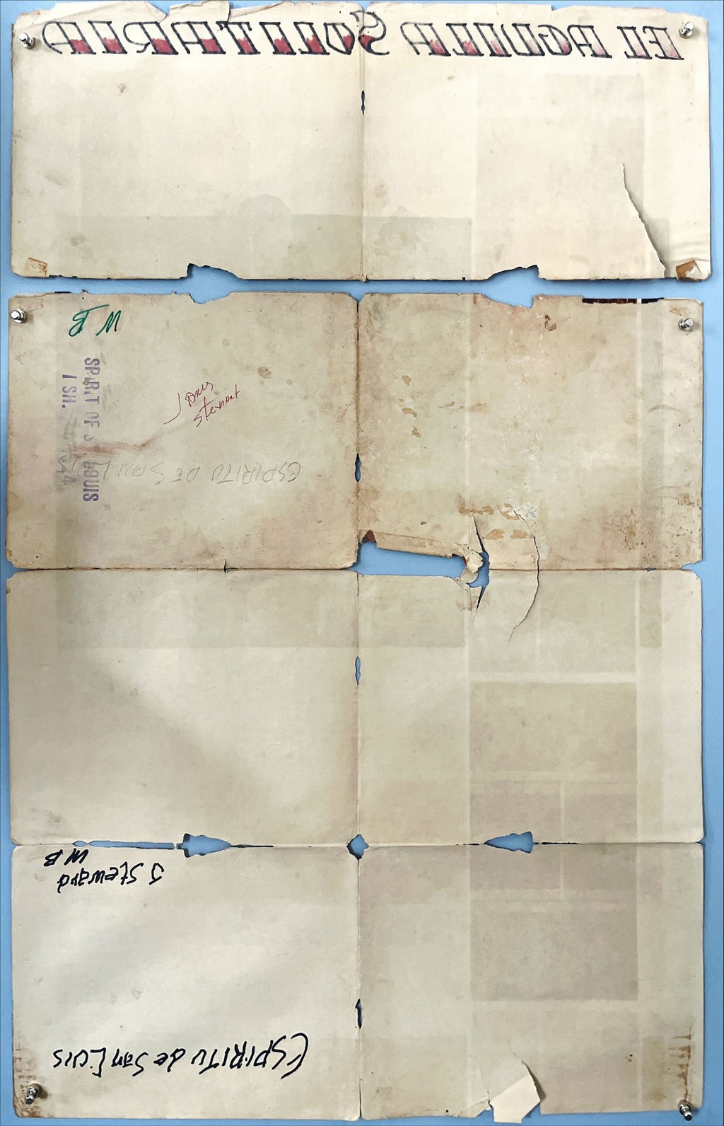 The Spirit of St. Louis – Original Spanish One Sheet (1957) Starring James Stewart | Directed by Billy Wilder Warner Bros. | Folded | Size: 27 x 41 in