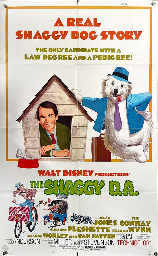 The Shaggy D.A. (1976) – Original Vintage One Sheet Poster  Walt Disney Productions | 27 x 41 in. | Folded | Technicolor