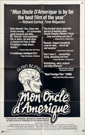 Mon Oncle d’Amérique (1980) – Original U.S. One-Sheet Movie Poster (27x41”) | Alain Resnais | Gérard Depardieu, Nicole Garcia | Folded