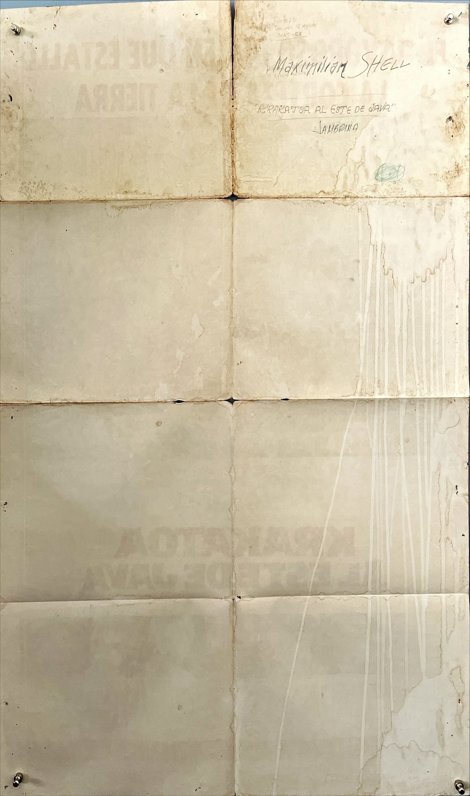 Krakatoa, East of Java – Original Vintage Mexican Movie Poster (1969) – One Sheet 27”x41” – Folded