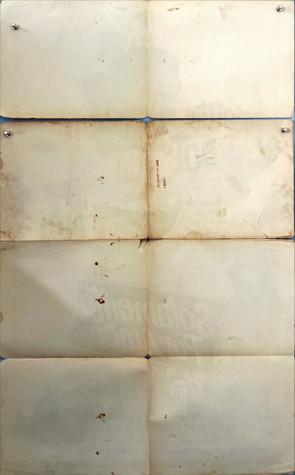 Solamente Por Amor (Brigitte Bardot) – Original Mexican One-Sheet Movie Poster – 27x41 – 1961 – Folded