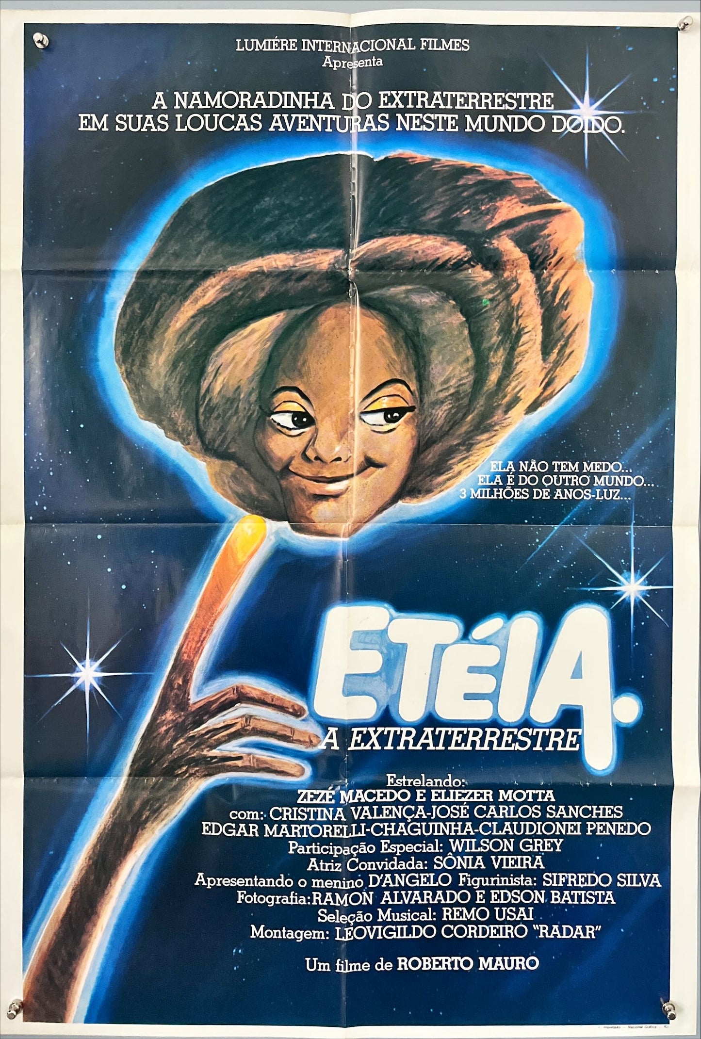 Etéia: A Extraterrestre (1983) – Original Brazilian One-Sheet Movie Poster | Rare E.T. Parody | Brazilian Cult Cinema