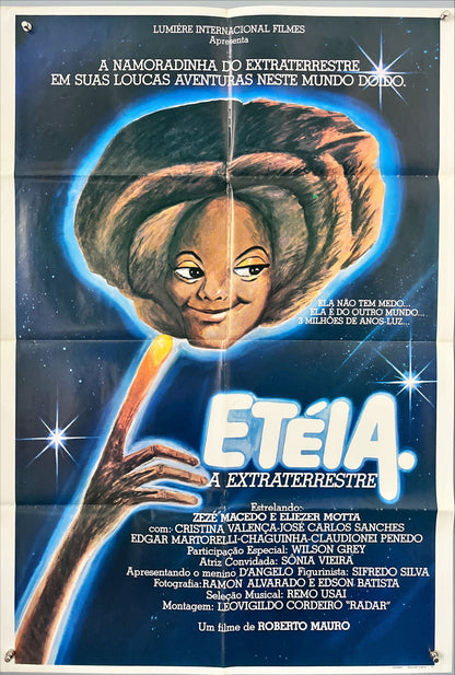 Etéia: A Extraterrestre (1983) – Original Brazilian One-Sheet Movie Poster | Rare E.T. Parody | Brazilian Cult Cinema