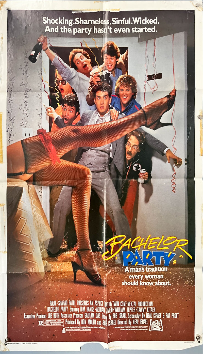Bachelor Party (1984) – Original U.S. One-Sheet Movie Poster | Tom Hanks Comedy Classic | 20th Century Fox