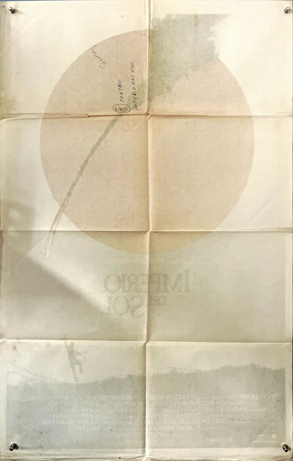 Empire of the Sun (Imperio del Sol) – Original Argentine One Sheet Movie Poster (1987)