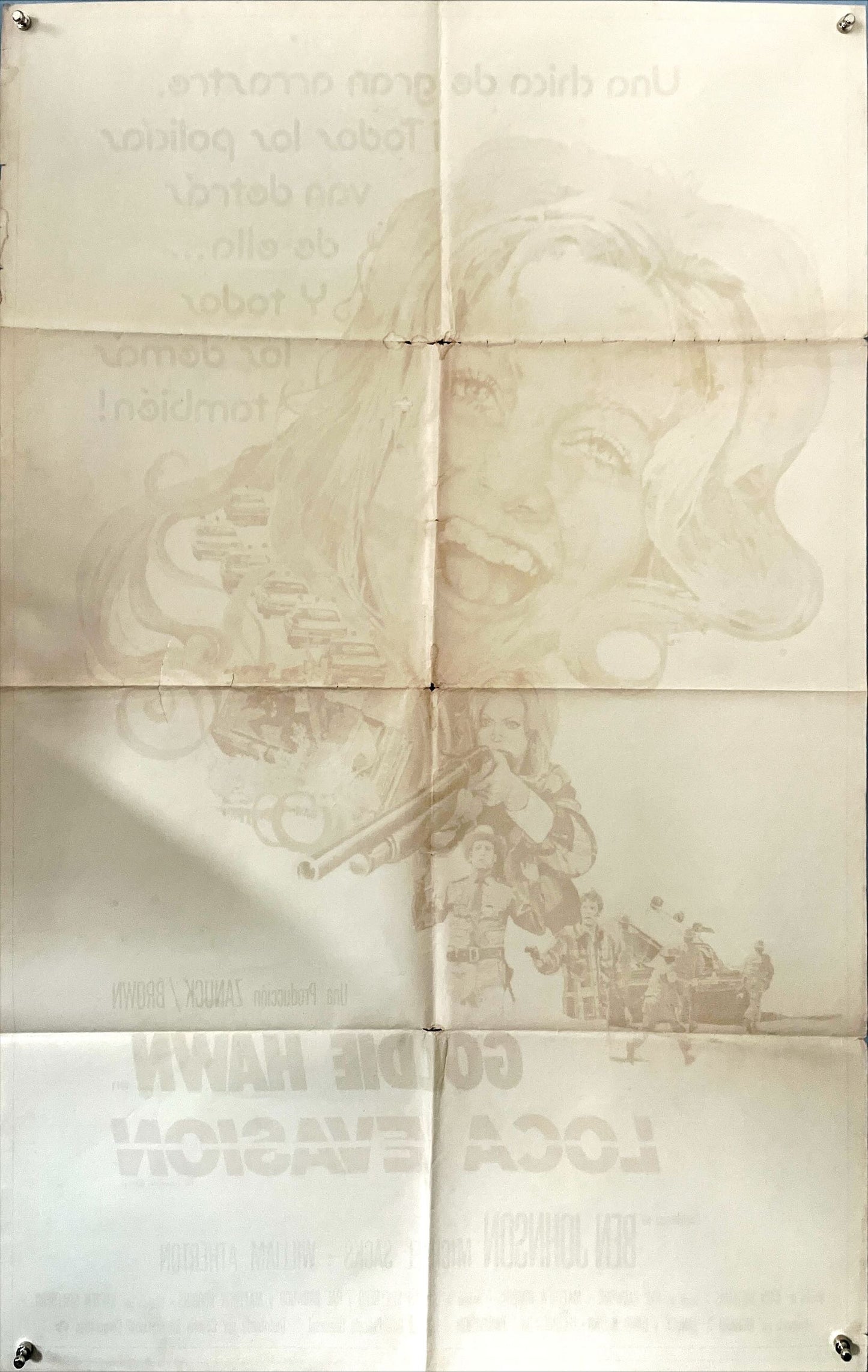 The Sugarland Express (Loca Evasión) – 1974 Original Argentine One-Sheet Movie Poster | Steven Spielberg’s Directorial Debut | Goldie Hawn