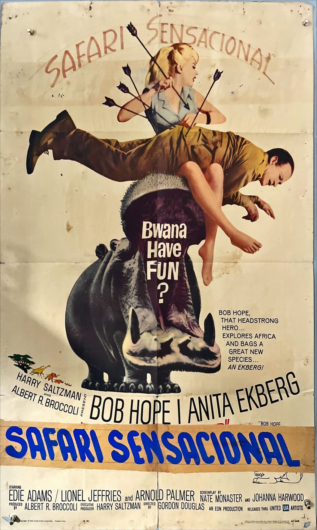Call Me Bwana (Safari Sensacional)  Original Argentinian One-Sheet Movie Poster Year: 1963