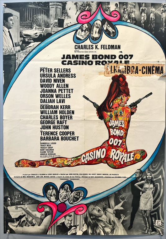 Casino Royale (1967) Original French Grande Movie Poster (47 x 63 in.) – James Bond Parody – Peter Sellers – VG Condition