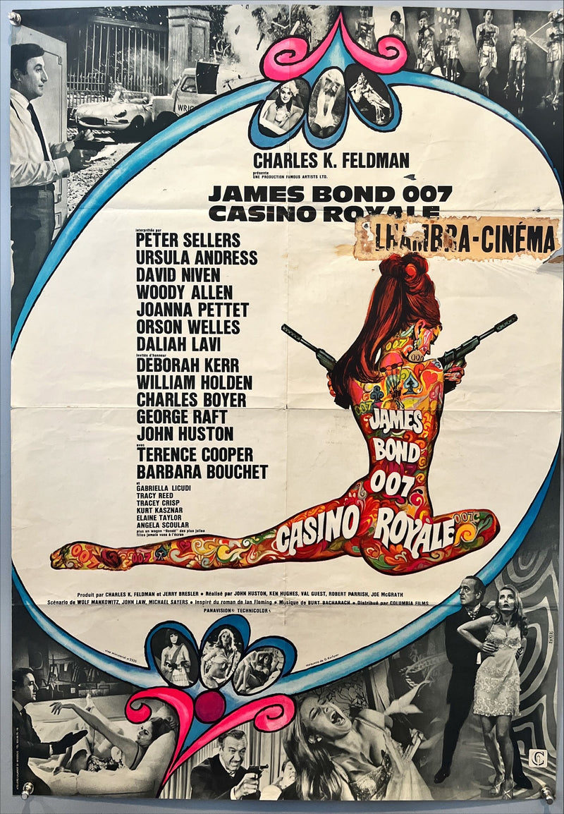 Casino Royale (1967) Original French Grande Movie Poster (47 x 63 in.) – James Bond Parody – Peter Sellers – VG Condition
