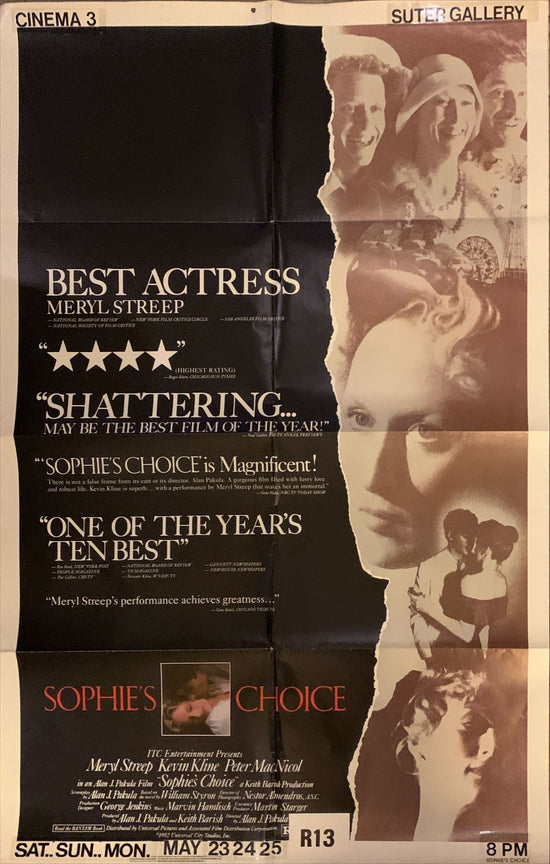 Sophies Choice, 1sh 1982 Meryl Streep as enigmatic title character & WWII survivor