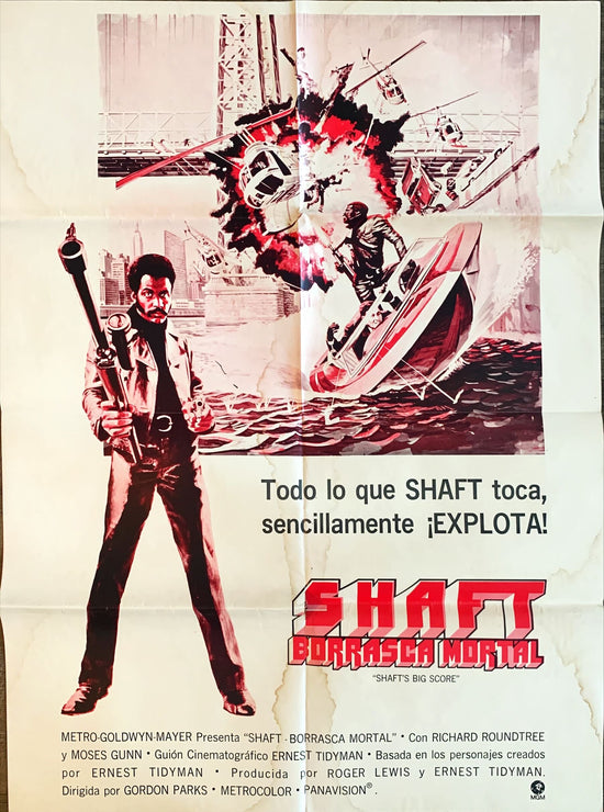 Shaft’s, big score, 1972 Blaxploitation original movie poster