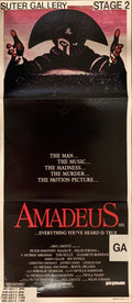 Amadeus,Aust daybill 1985 Milos Foreman, Mozart biography, winner of 8 Academy Awards