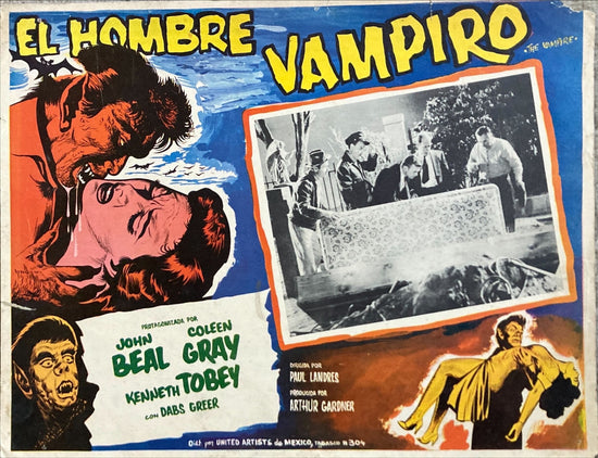 The Vampire (1957) Original Mexican Lobby Card, John Beal