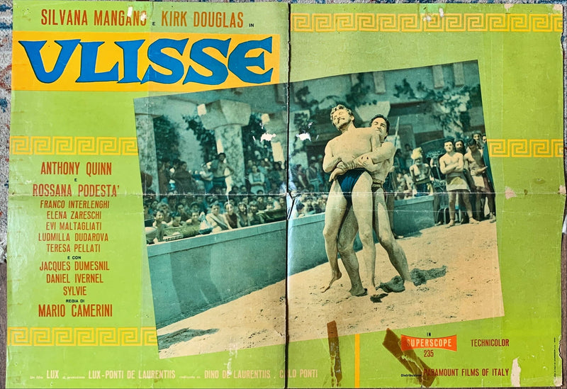 Ulysses  Italian photobusta movie poster '55 Kirk Douglas