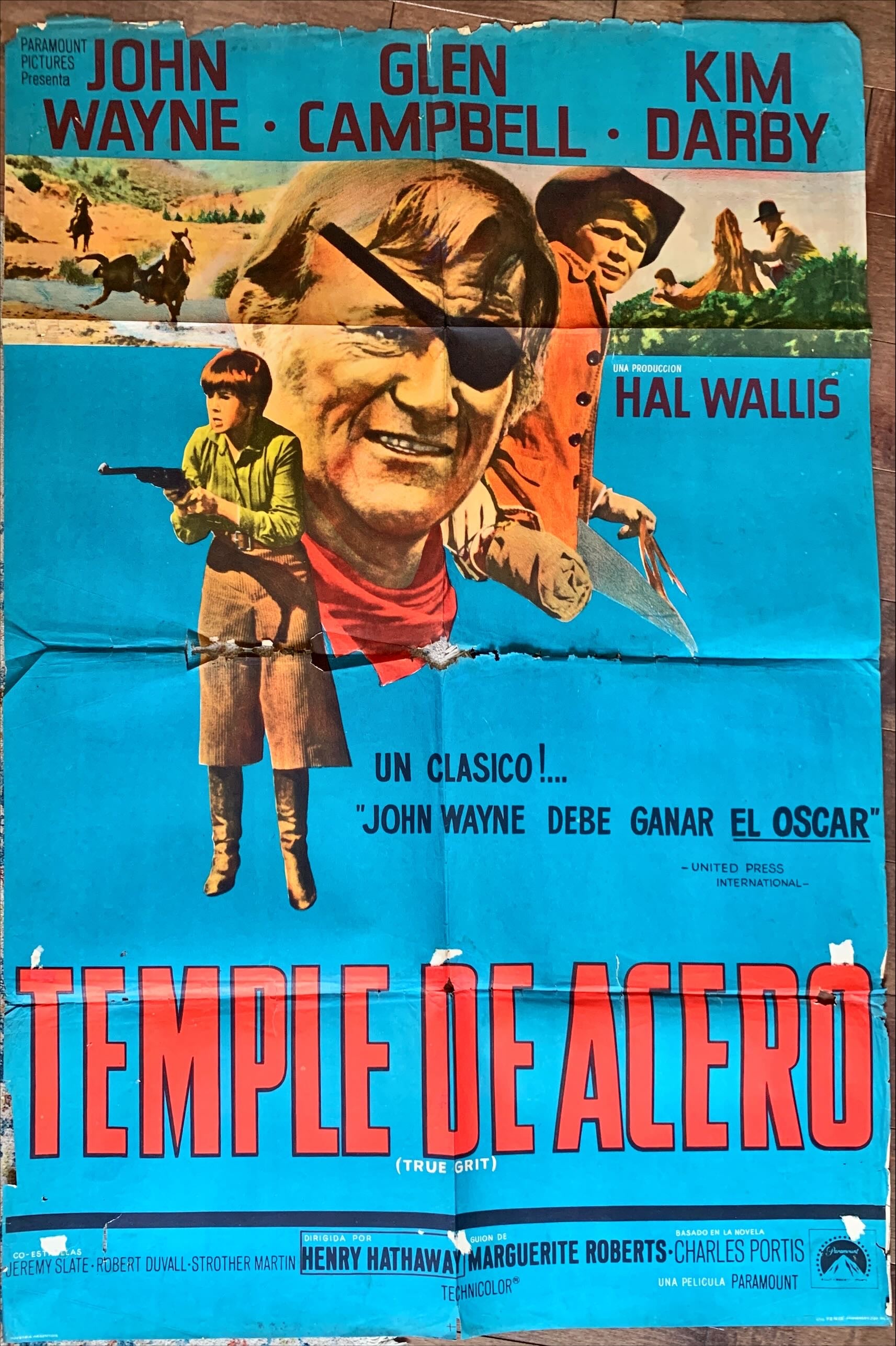 True Grit, Argentinean original movie poster '69 John Wayne