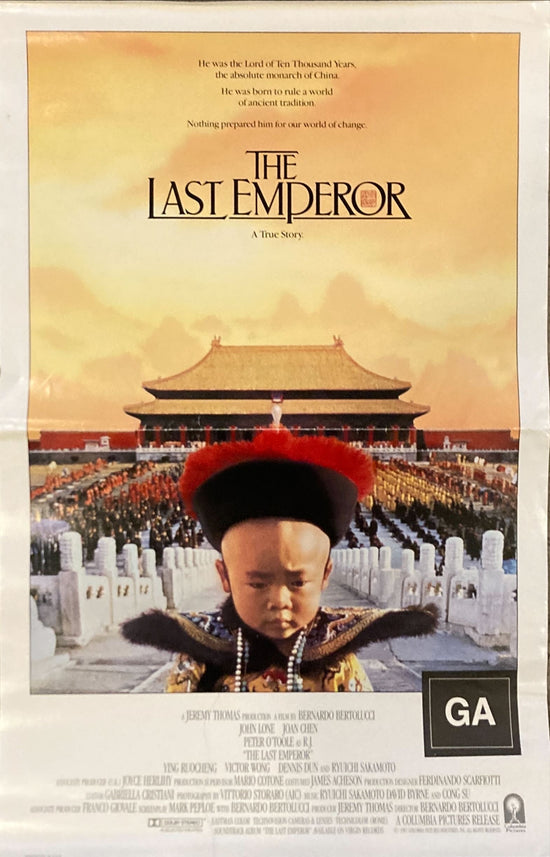 Last Emperor,  1sh 1987 Bernardo Bertolucci epic, great image of young emperor w/army