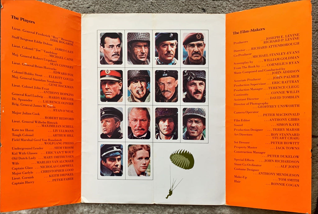 A Bridge too far bundle: Spanish/English Pressbook and trade ad, '77 Michael Caine, Sean Connery