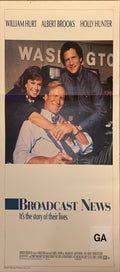 Broadcast News, Aust daybill '87 news team William Hurt, Holly Hunter & Albert Brooks