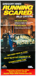 Running Scared,Australian daybill movie poster '86 Billy Crystal