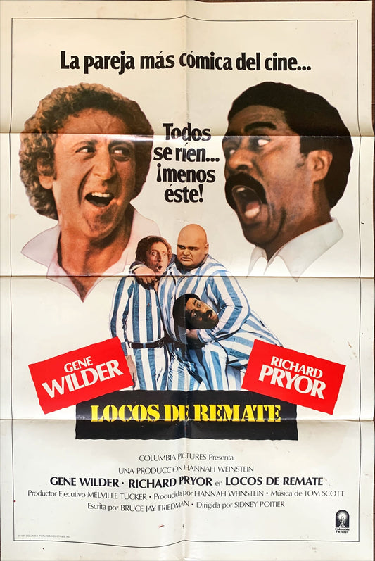 Stir crazy, int'l spanish 1sh 1980 Gene Wilder & Richard Pryor in chicken suits, directed by Sidney Poitier