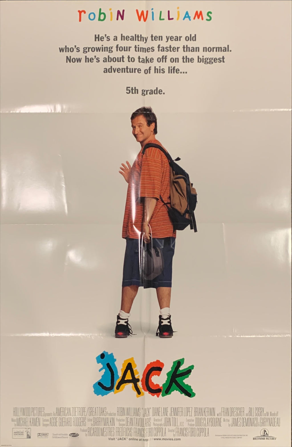 Jack, DS 1sh '96 Robin Williams grows up incredibly fast, Francis Ford Coppola