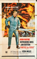 Hellfighters Spanish/U.S. original movie poster '69 John Wayne , Katharine Ross, blazing inferno