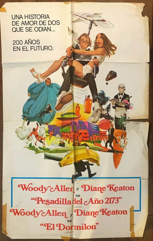 Sleeper,1974, Woody Allen, spanish original movie poster