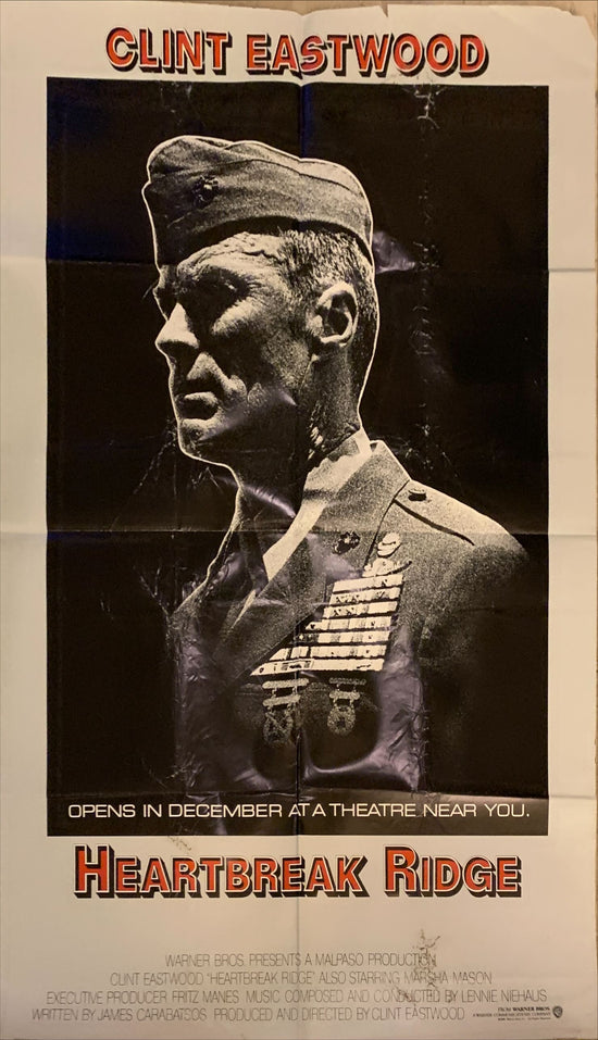 Heartbreak Ridge, Aust daybill 1986 Clint Eastwood all decked out in medals