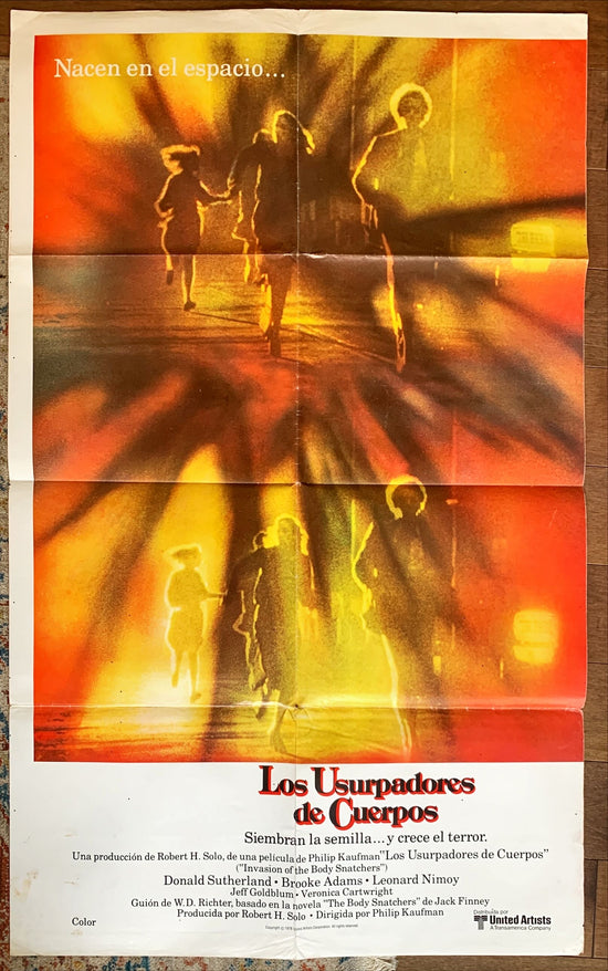 Invasion of the body snatchers, trimmed spanish 1sh 1978 Kaufman classic remake of sci-fi thriller