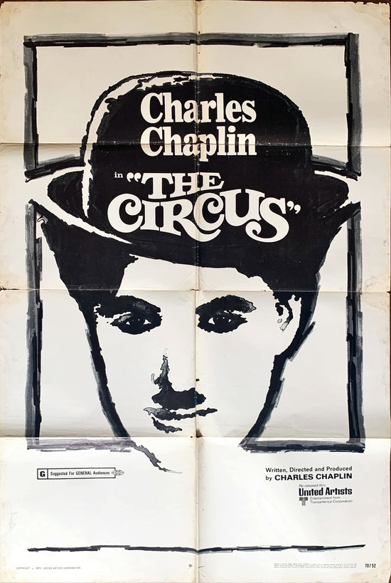 The Circus, R1970 great artwork of Charlie Chaplin