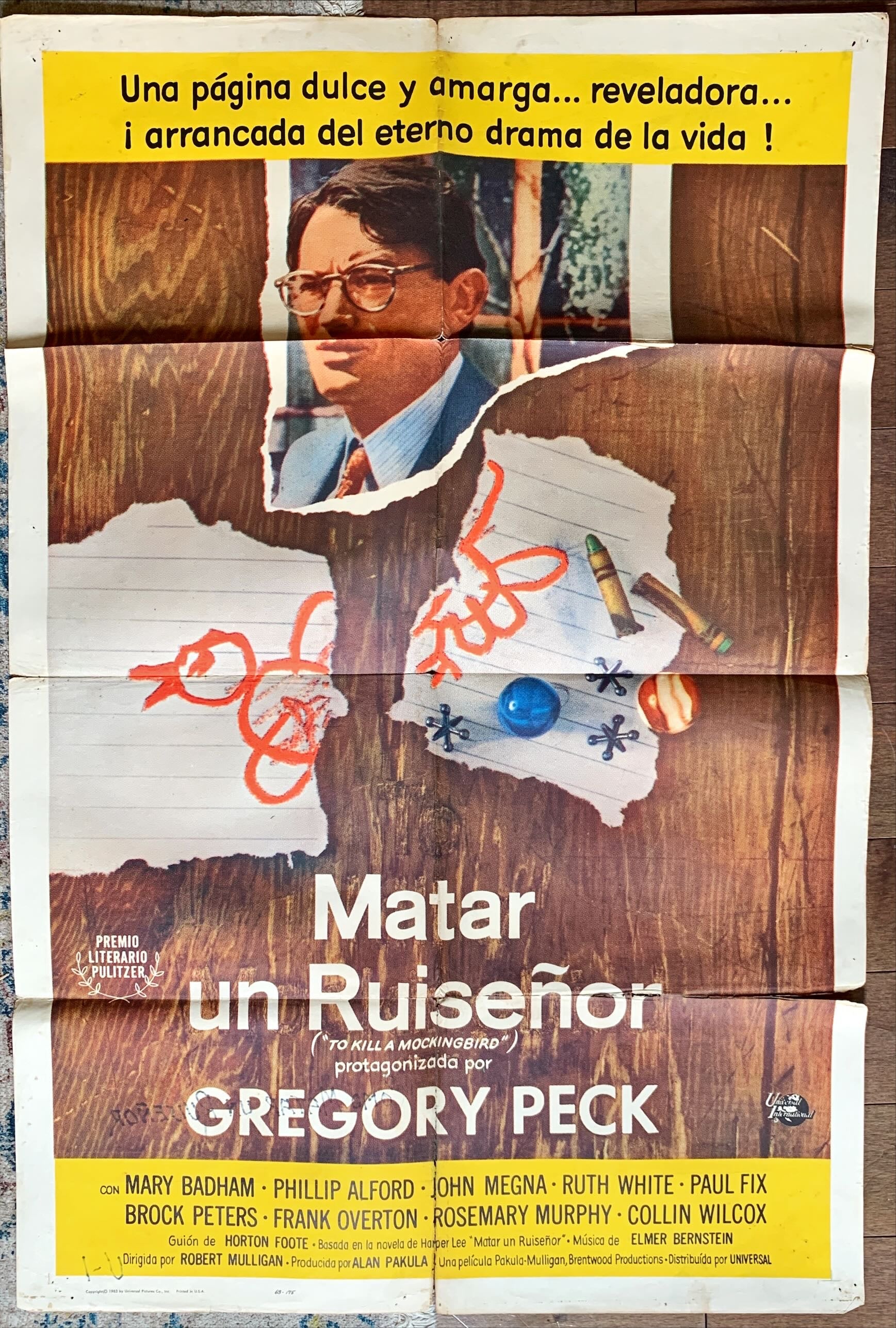 To kill a Mockingbird, Spanish/US 1sh 1963 Gregory Peck classic, from Harper Lee's famous novel