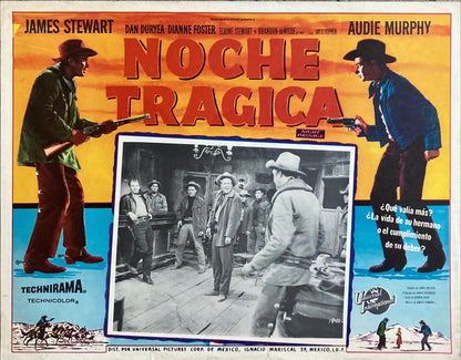 Night Passage, James Stewart, Original Mexican Lobby Card