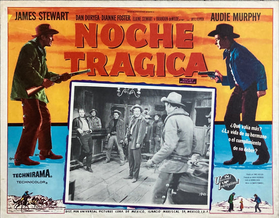 Night Passage, James Stewart, Original Mexican Lobby Card