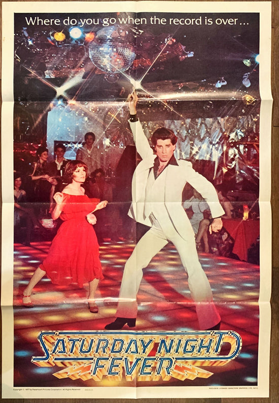 Saturday Night Fever, 23x35 commercial poster 1977 John Travolta & Karen Lynn Gorney