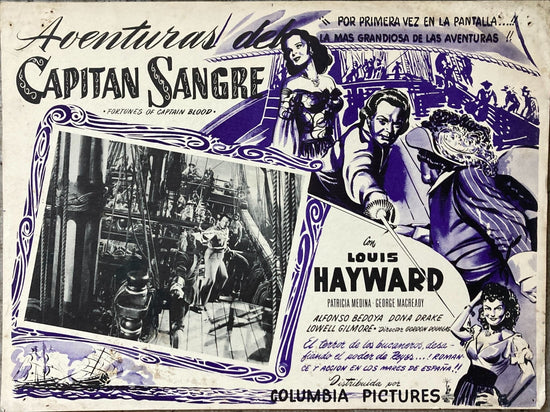 Fortunes of Captain Blood Mexican Lobby Card