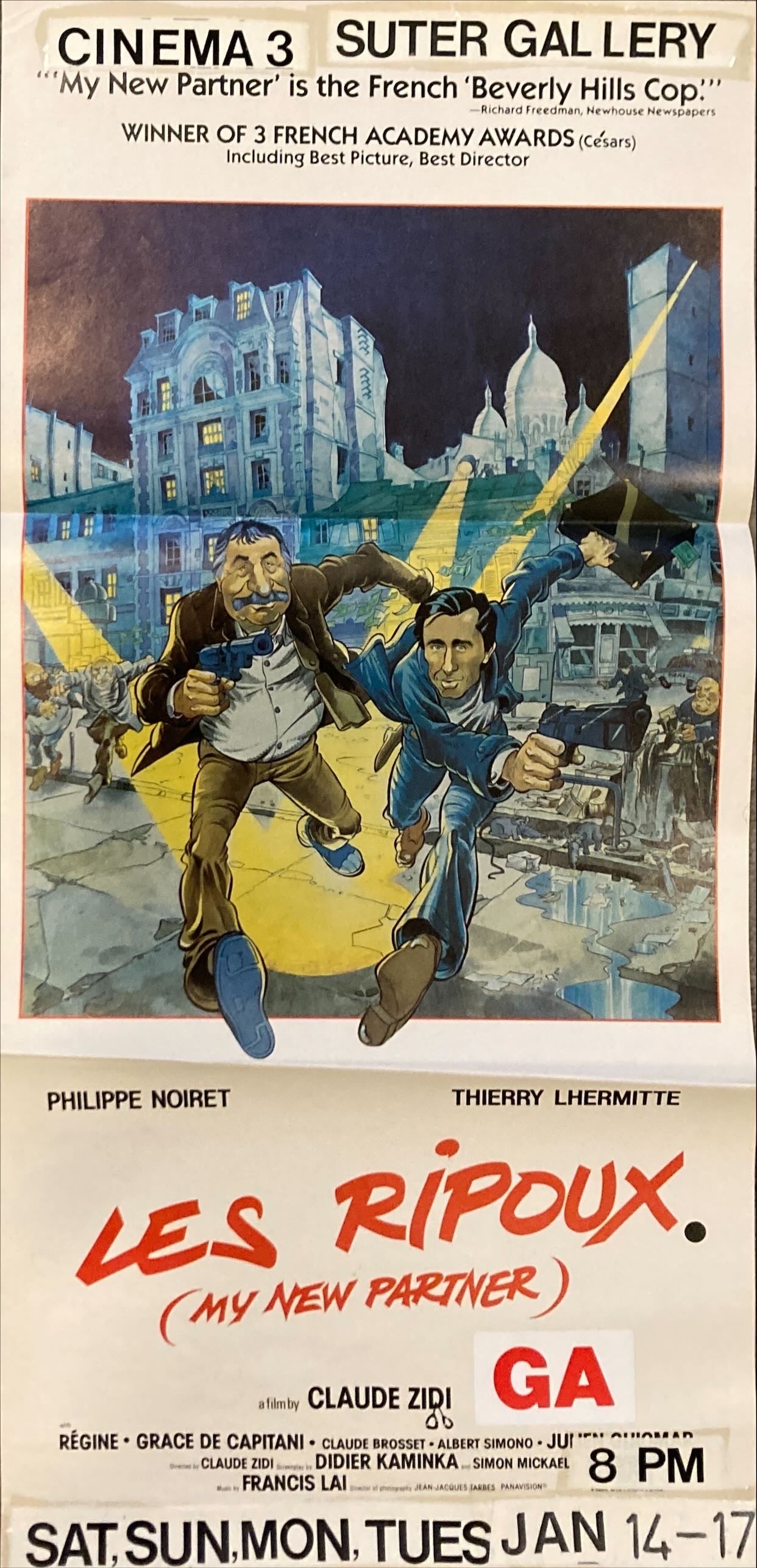 Les Ripoux (My new partner)  Australian Daybill '84 Philippe Noiret