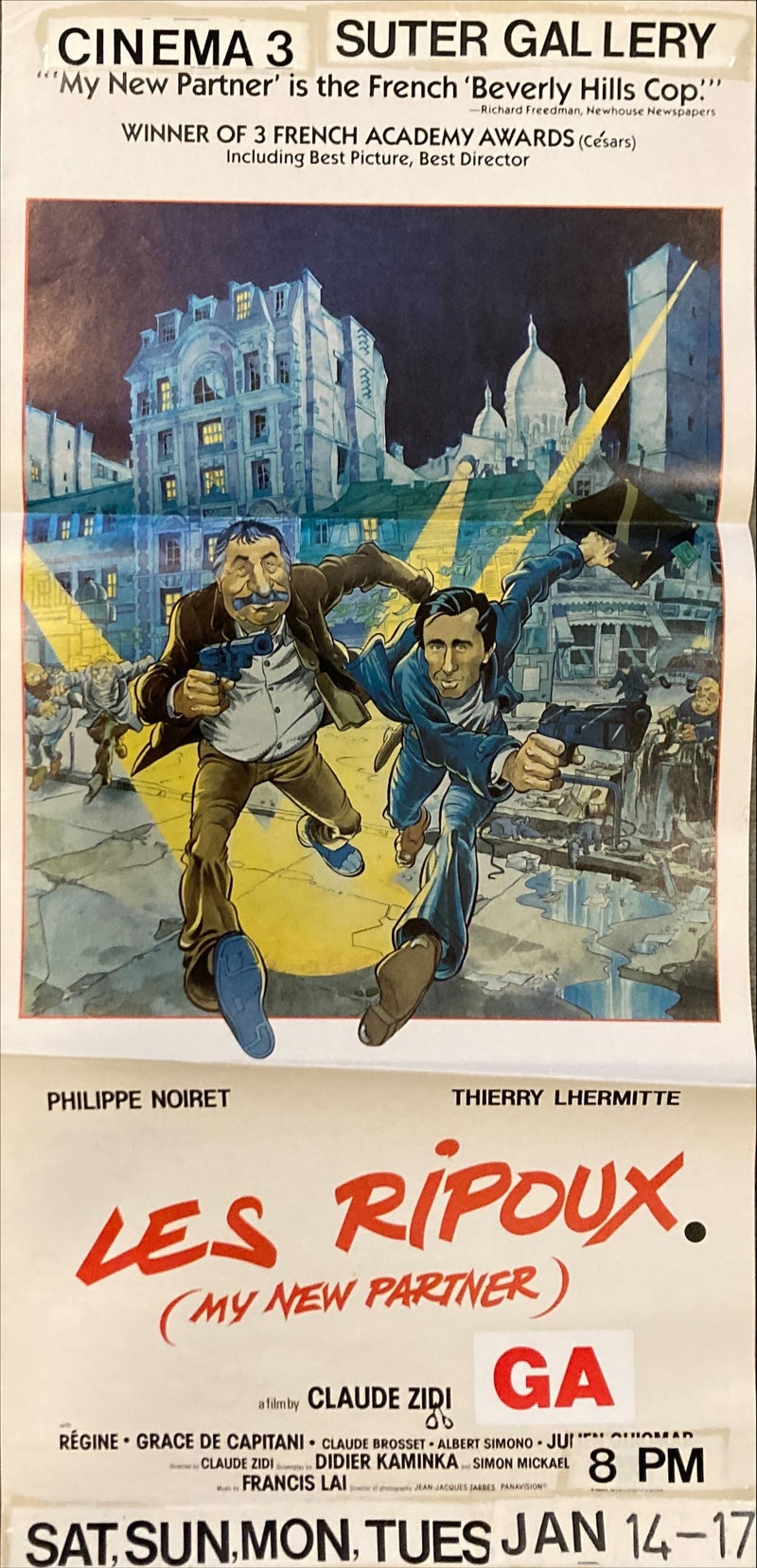 Les Ripoux (My new partner)  Australian Daybill '84 Philippe Noiret