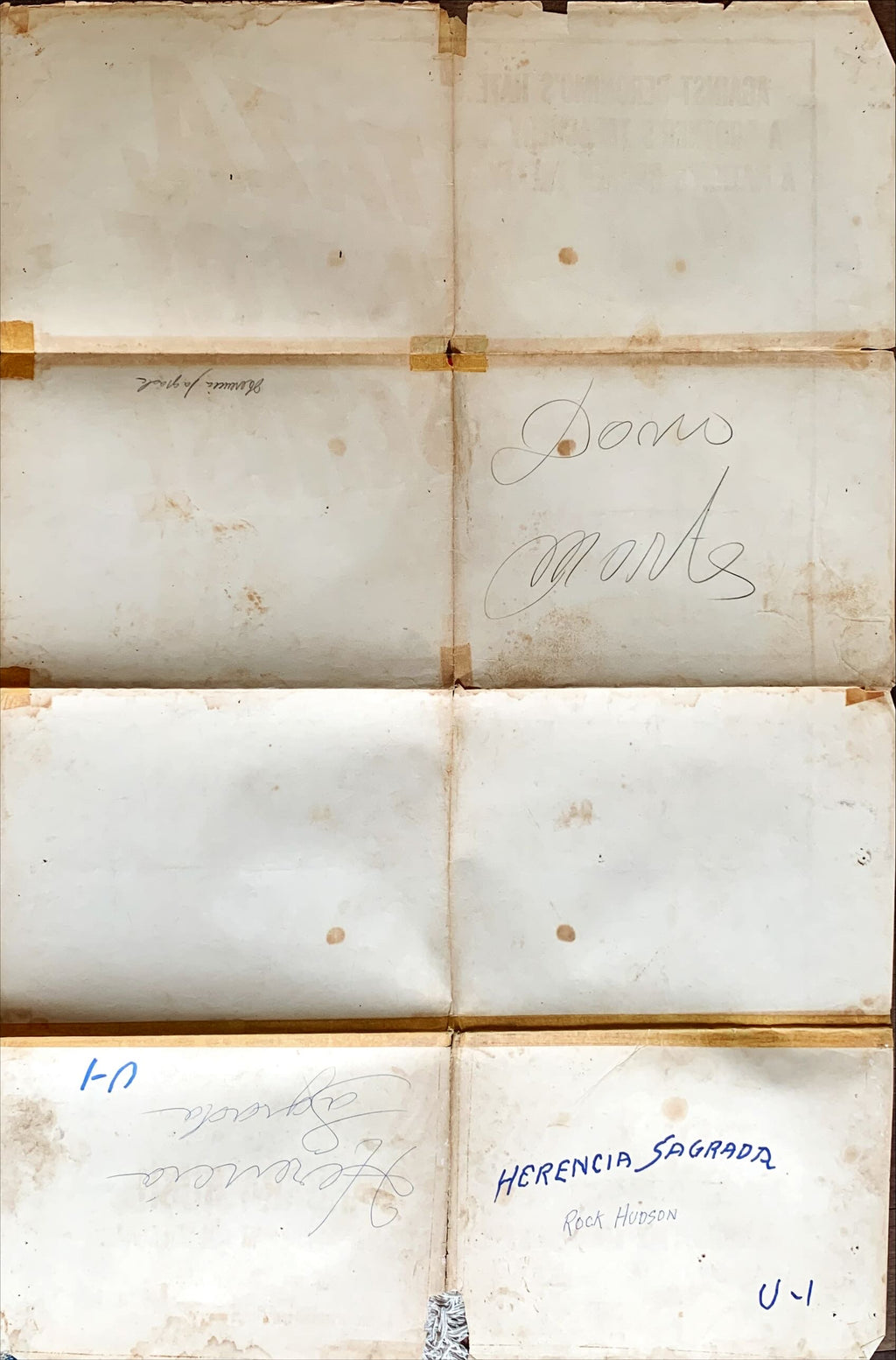 Taza son of Cochise,military one-sheet movie poster R60s Native American Rock Hudson