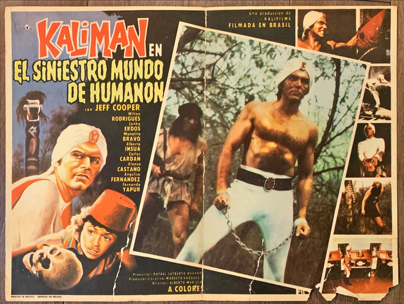 KALIMAN EN EL SINIESTRO MUNDO DE HUMANON 2 Mexican lobby cards '76 country of origin sci-fi/horror!