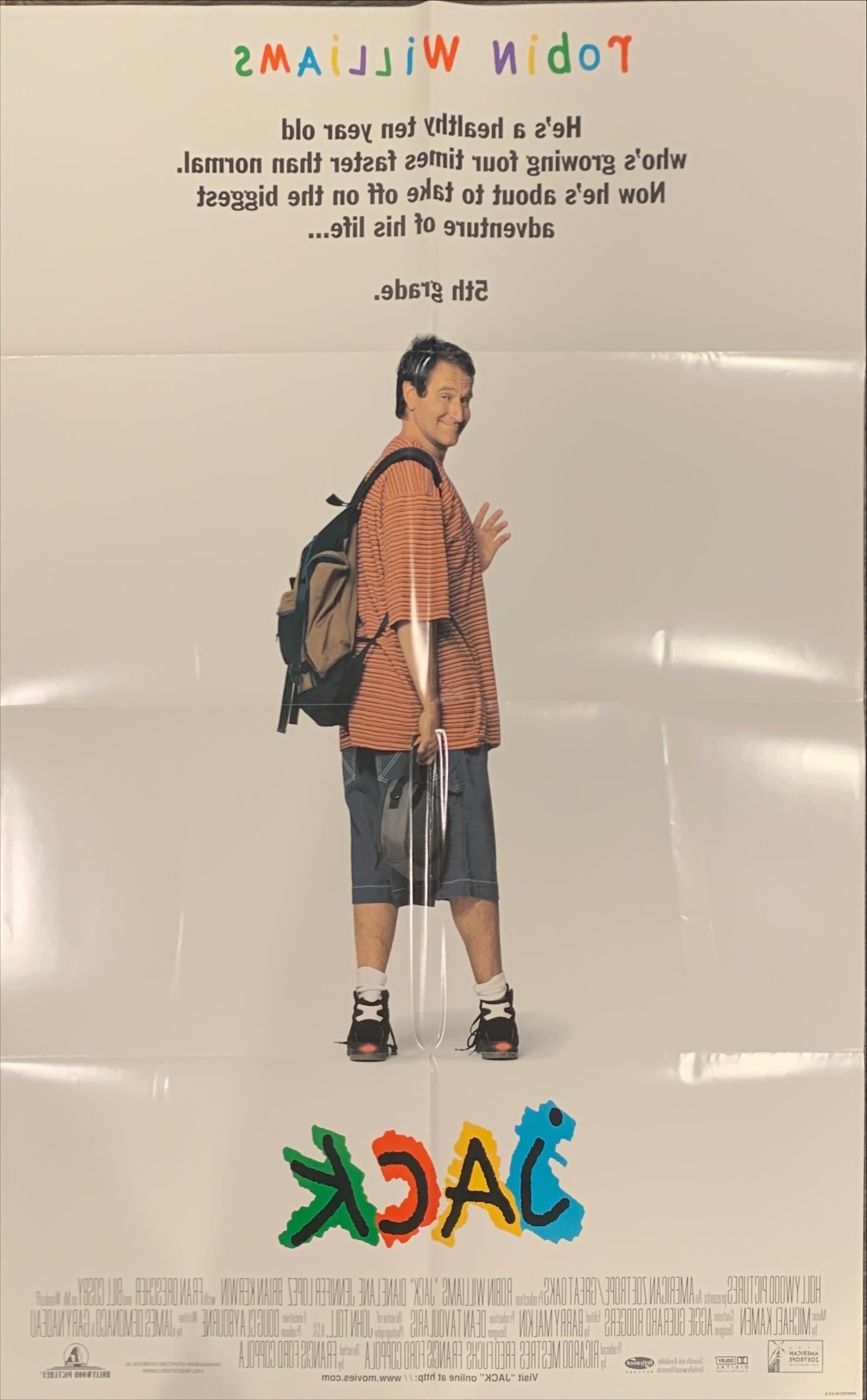 Jack, DS 1sh '96 Robin Williams grows up incredibly fast, Francis Ford Coppola