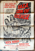 Taza son of Cochise,military one-sheet movie poster R60s Native American Rock Hudson