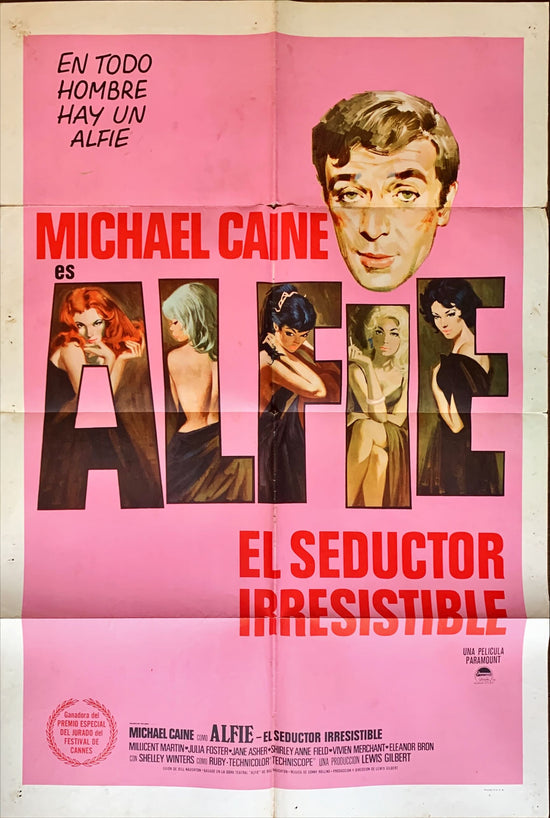 Alfie,Spanish language 1sh 1966, Michael Caine