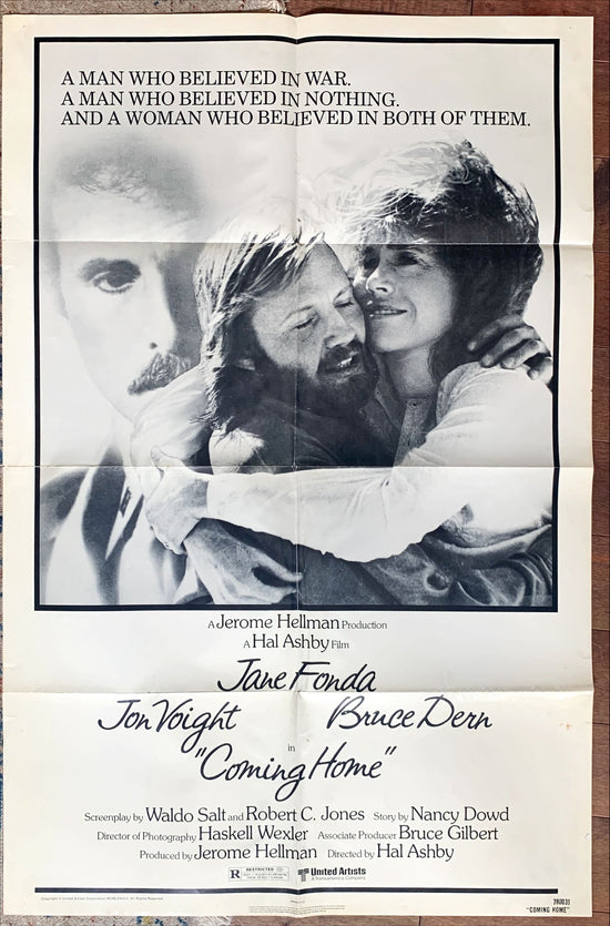 Coming home, 1978, Jane Fonda, Jon Voight original movie poster