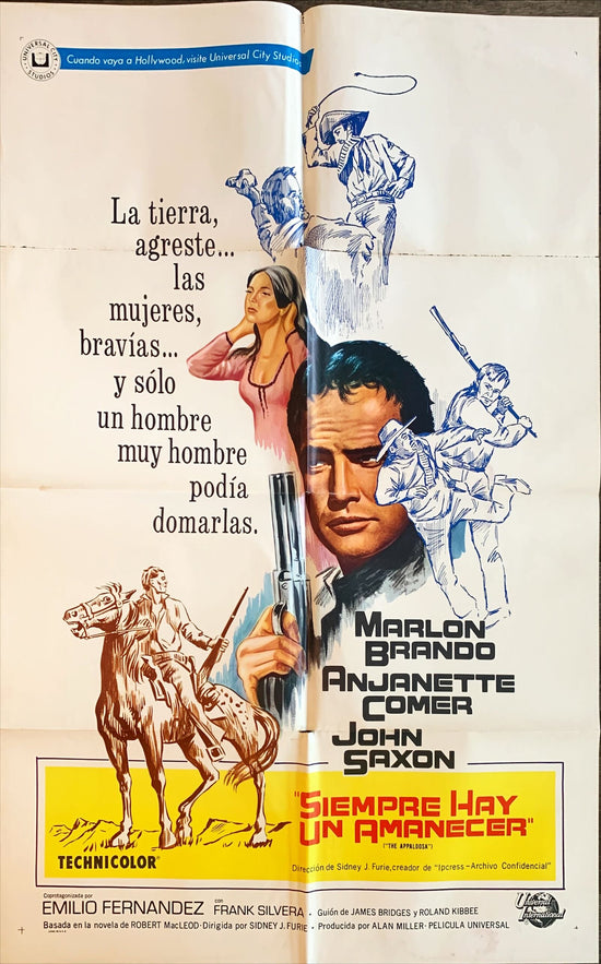 The Appaloosa, 1966, Marlon Brando Spanish one sheet poster