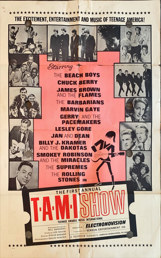 TAMI show, 1sh 1964 The Beach Boys, Chuck Berry, James Brown & Rolling Stones